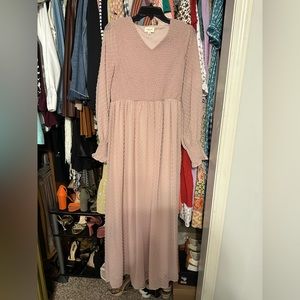 Orange creek Swiss dot maxi dress